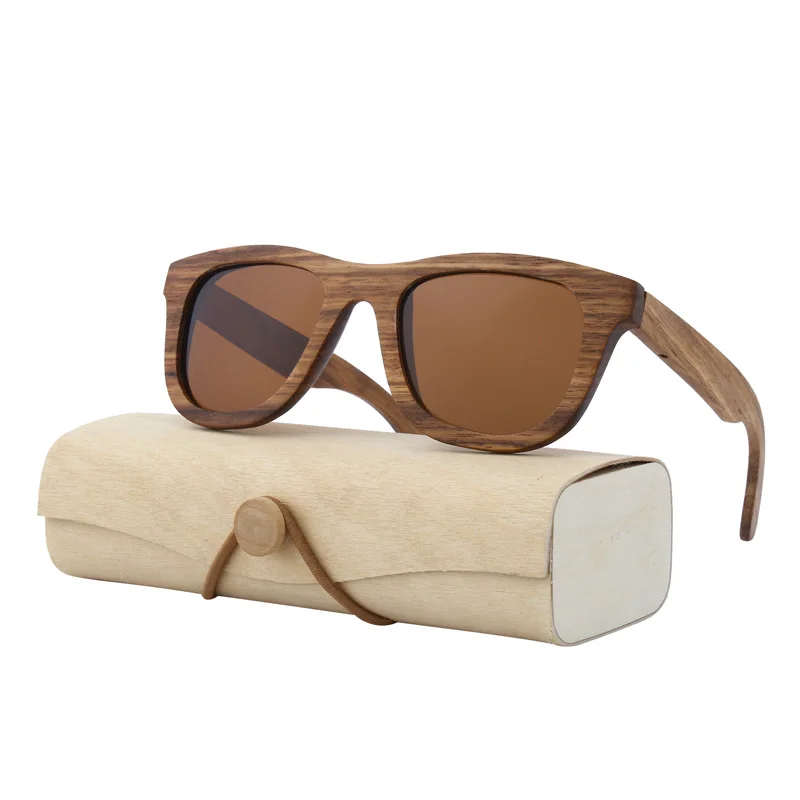 Wood sunglasses product 2021 dropshipping hot sale wholesale glasses women designer wood frame sunglasses black