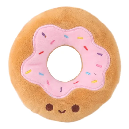 Professional  Dog Plush Toys Donut Pet Plush Toys Eco-friendly Pet Toys Wholesale Pet Supplies Suppliers