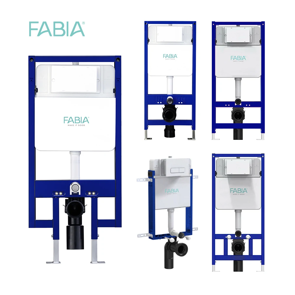 Bathroom Dual Flush Wall hung Toilet Flushing WC Concealed Cistern Hidden Concealed Flush Water Tank