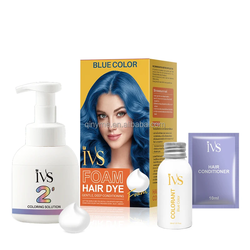 IVS Professional Wholesale Bubble Hair Dye Foam Hair Color Dark Chocolate No Side Effect Permanent Halal Bubble Hair Dye