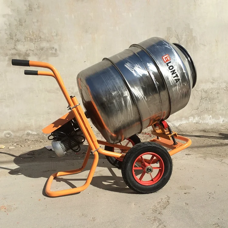 LONTA CQ160 160L 160 Litre mini manual electric motor stainless steel animal feeds beton mortar cement concrete mixer