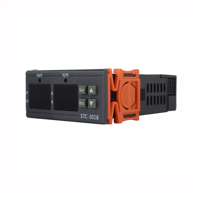 Hot Sale AC 220V 12V 24V Cool Heat Digital Dual LED Temperature Controller Refrigerator Parts Thermostat for Incubator STC-3018