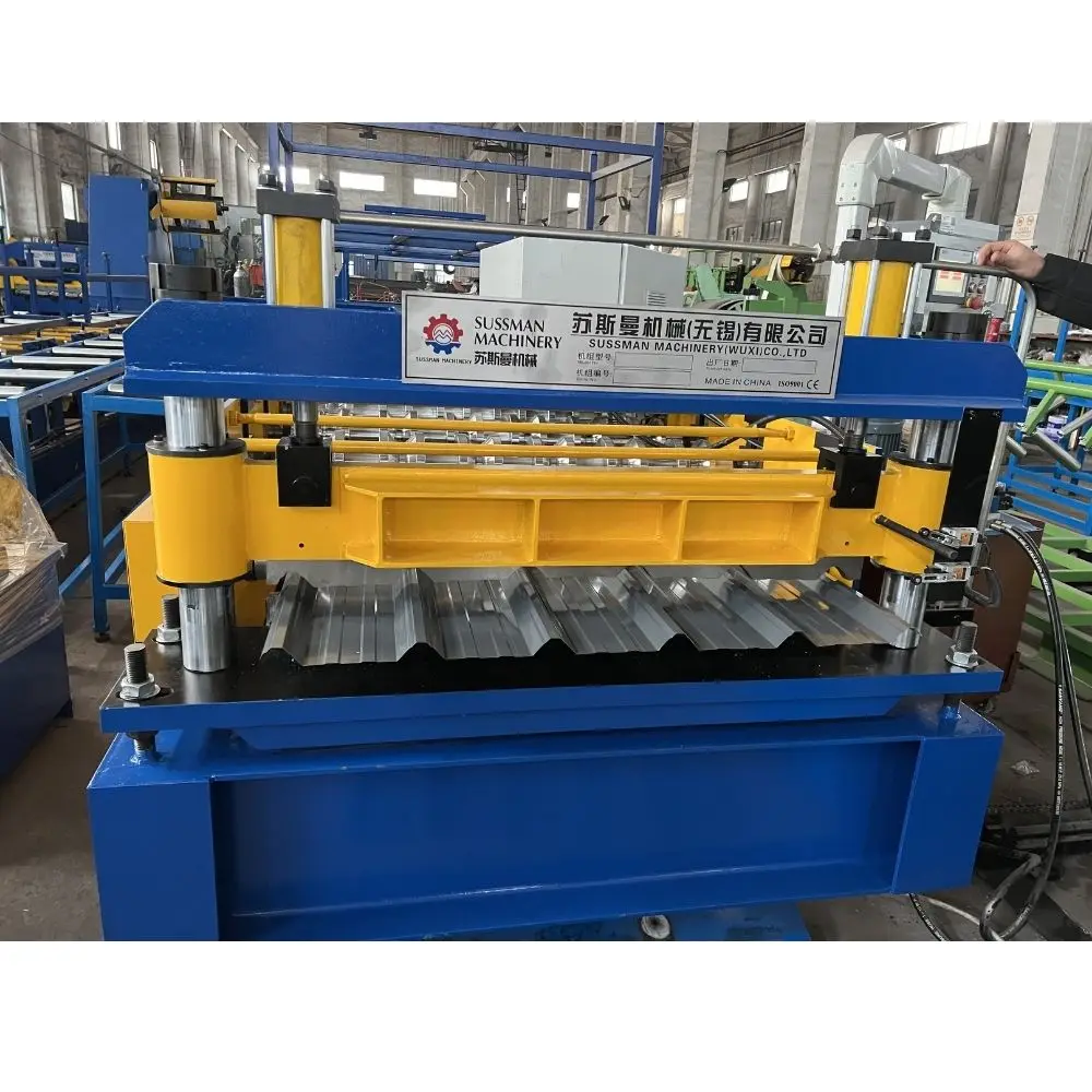 America Hot Sale Double Rib 5V Profile Roofing System Metal Roof Sheet Roll Forming Machine