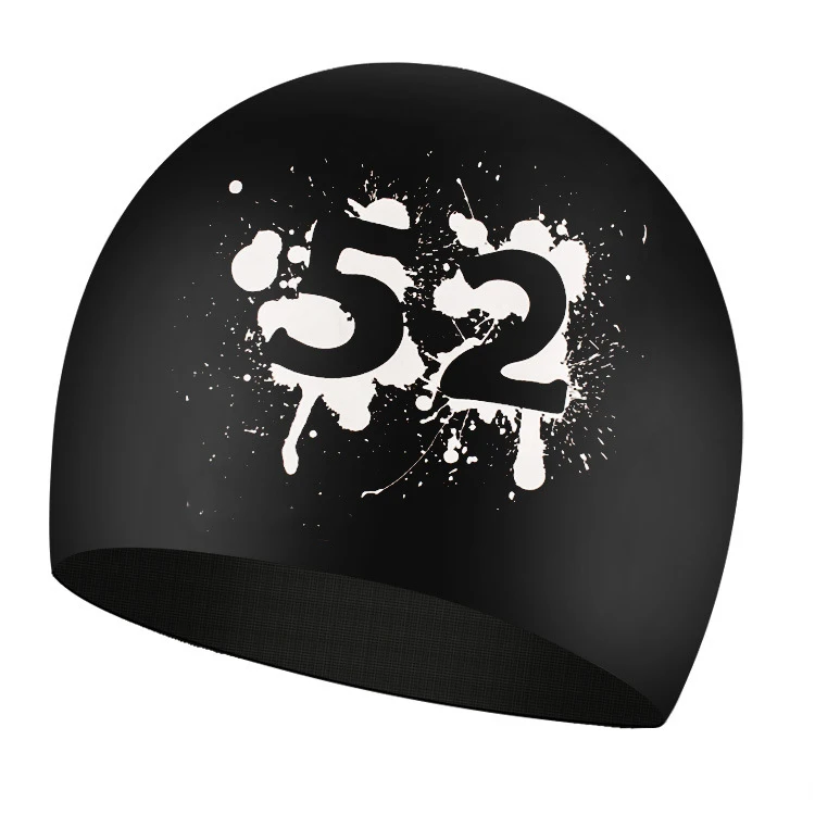 Long hair swimming cap Solid color plus adult printed waterproof silicone swimming cap