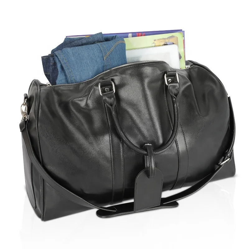 Высококачественная роскошная сумка-тоут из искусственной кожи для выходных мужская кожаная дорожная сумка