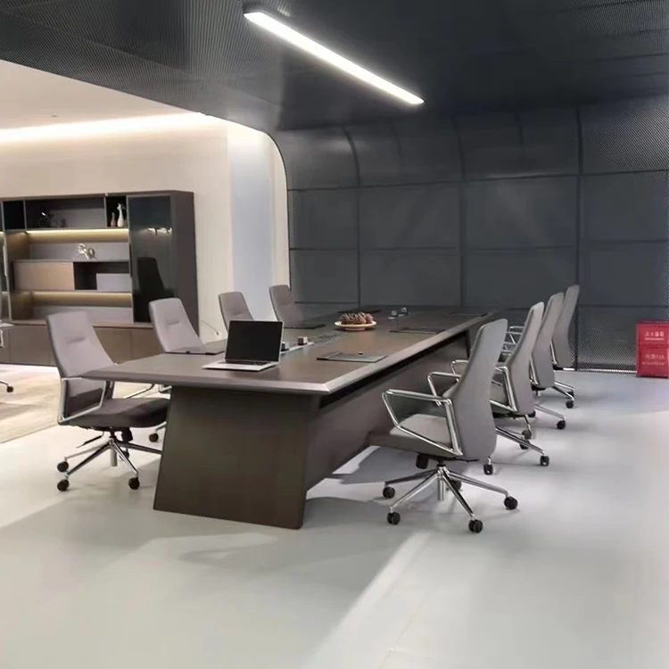 Customized 8 10 12 14 person seat wood conference desk meeting table for office furniture