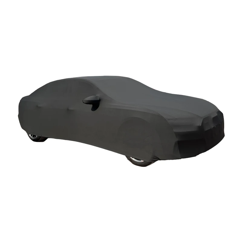 Chinese suppliers customize scratch proof soft velvet elastic stretch indoor car body cover for car exhibition