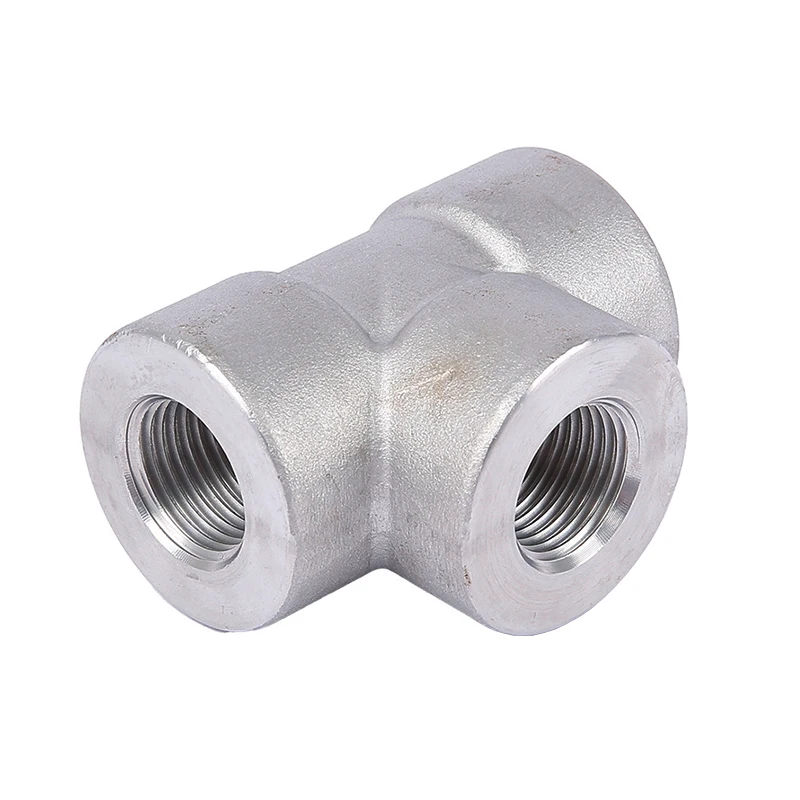forged steel F316 3000# thread equal tee