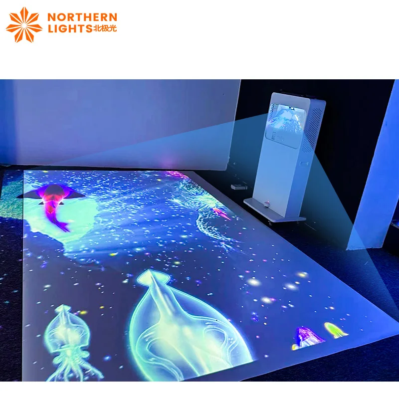 Mobile Floor Projector 3D Advertising Display Equipment Movable Interactive Ground