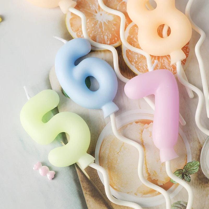 hot sale party balloon 0-9 Shape happy birthday number candle cake candles for kids