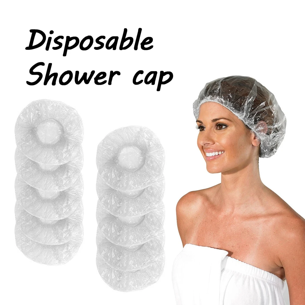 Wholesale Waterproof Salon Hair Dry Processing Cap Custom Pe Plastic Transparent Hair Cover Disposable Shower Caps