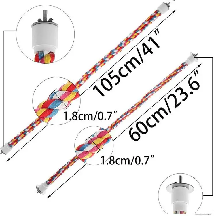 Parrot toy gnawing cotton rope climbing rope rotating ladder bird toy parrot gnawing toy