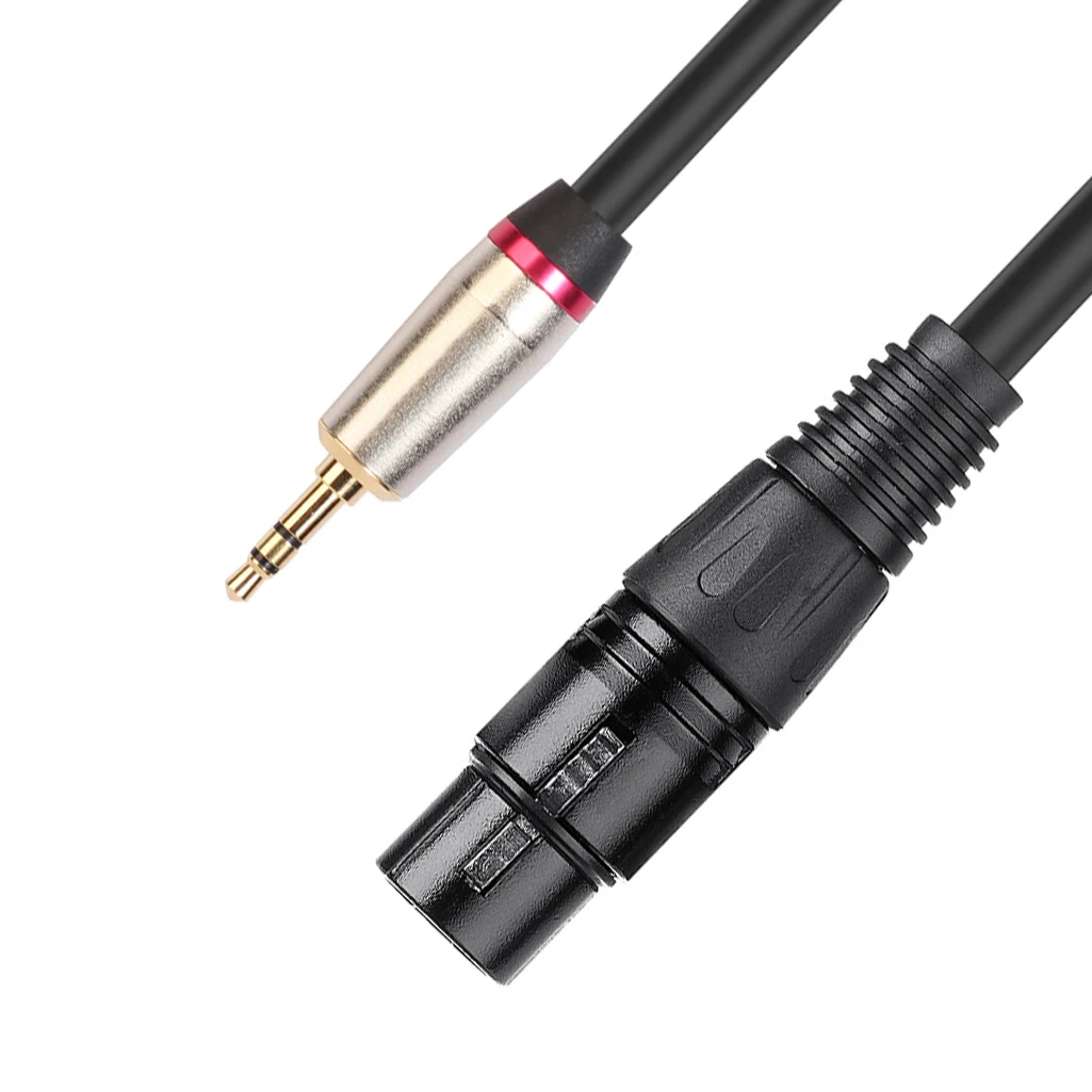 xlr 3p to 3.5mm cable 1/8' 3.5mm Trs Stereo Mini Jack Male To Xlr Female Balanced xlr to 3.5 48v