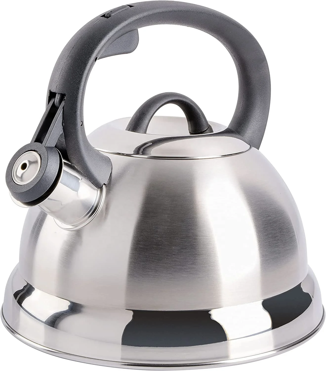 Whistling Tea Kettle Stainless Steel Kettle With Brush Satin and Stove Top