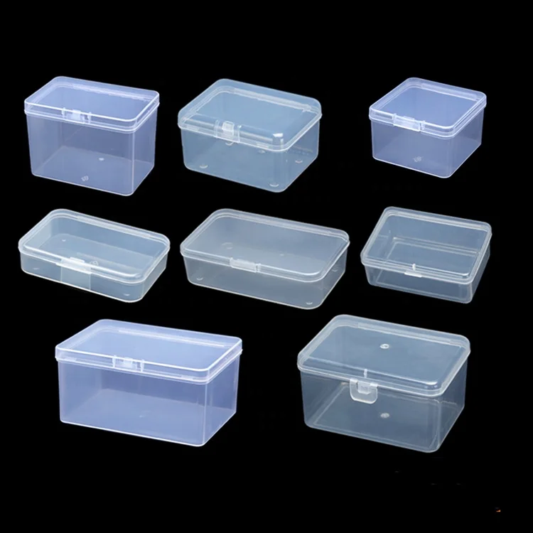 Easy Open Stocked Plastic Material Storage Industrial Screw Moving Box with Hinged Lid