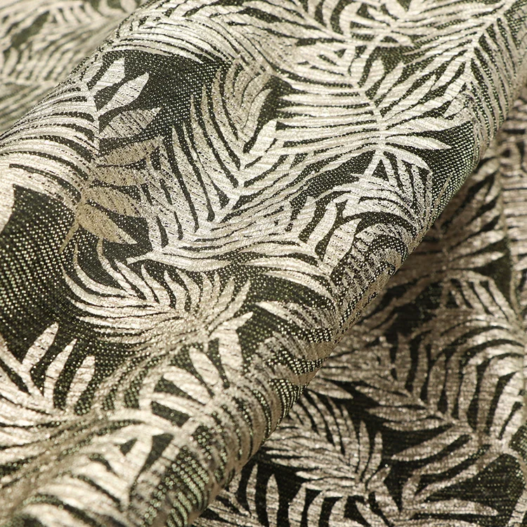 Fashion design 100% polyester knitting black silver hot stamping pleated fabrics for women evening dress