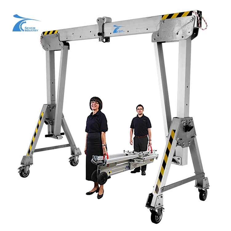 cargo lifting portable aluminum a frame gantry crane 500kg -5tons