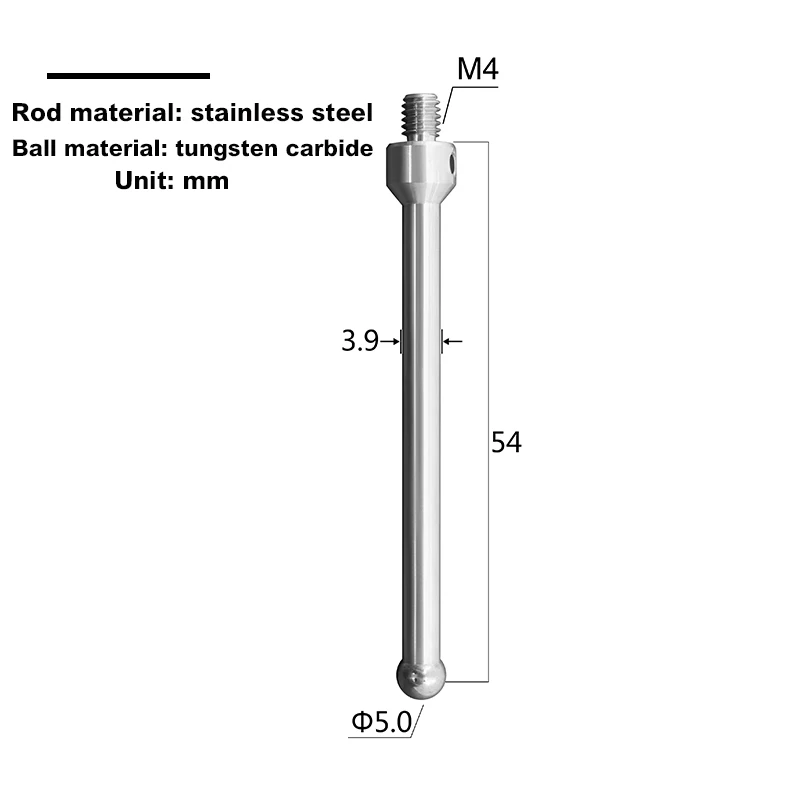9685 9697 Non Standard Custom M4 Cmm 3d Probe Tungsten Carbide Spherical Styli