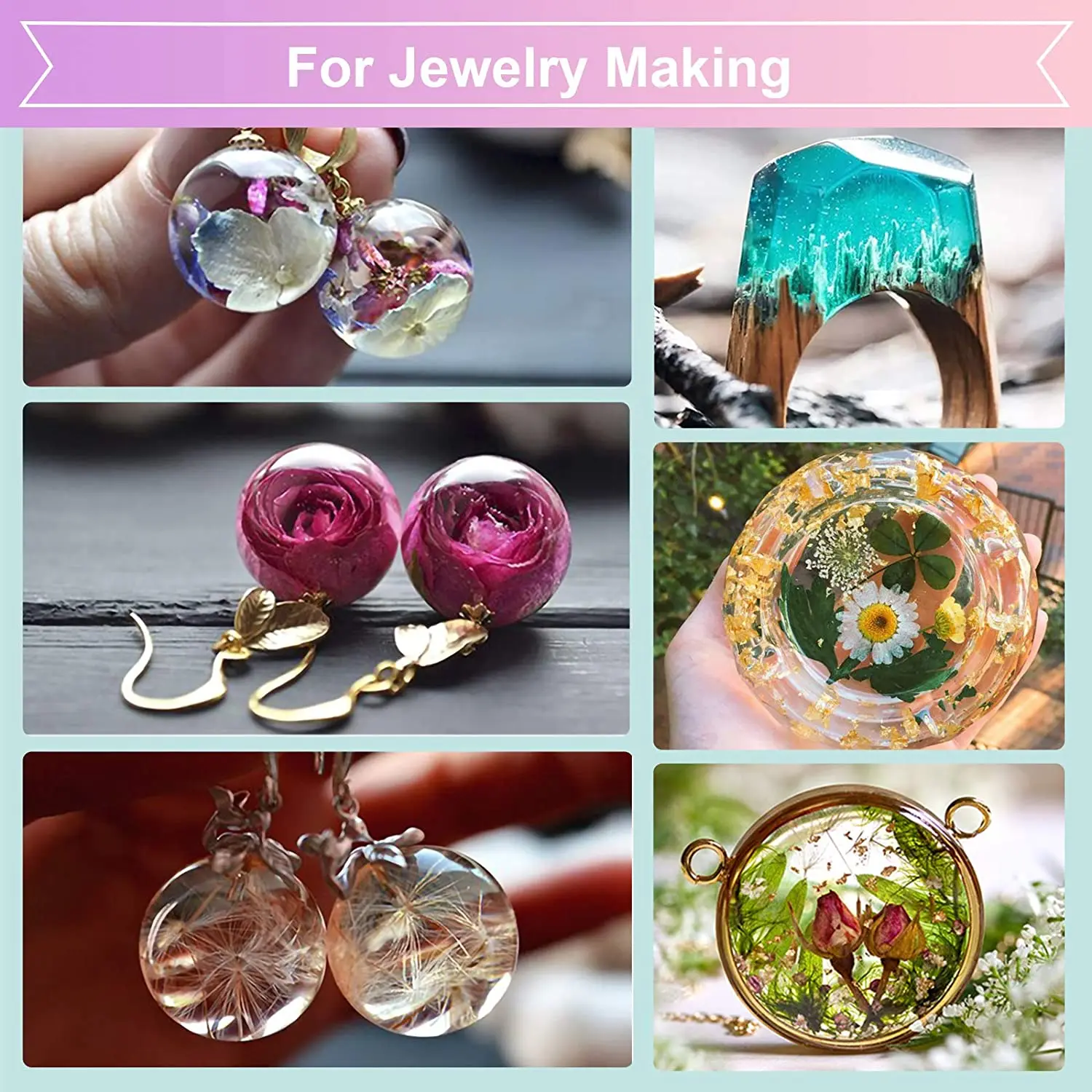 Quick Drying UV Resin Glue for DIY Crystal Layered Casting Resin Hardener Clear Resin Jewelry Making Accessories