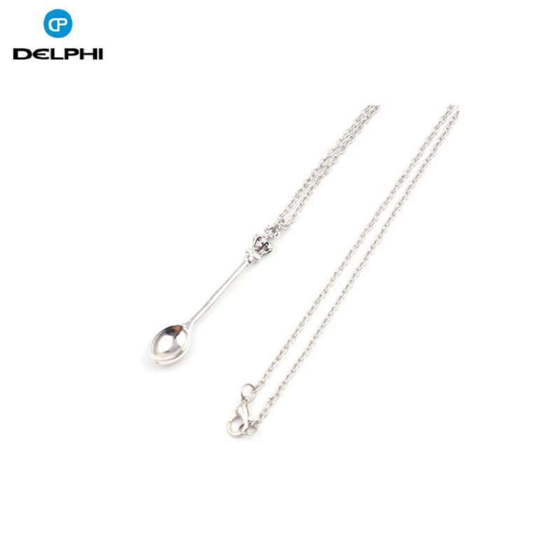 NEW Necklace Crown Metal Spoon Sniffer Snorter Powder Hoover Hooteer Snuff Tobacco Pipe Shovel Smoking Accessories