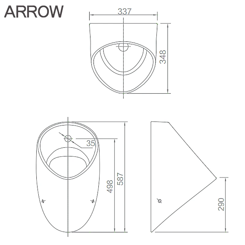 Ceramic Urinal Toilet White High Quality Wall Hung Round Urinals For Men  Factory Urinal
