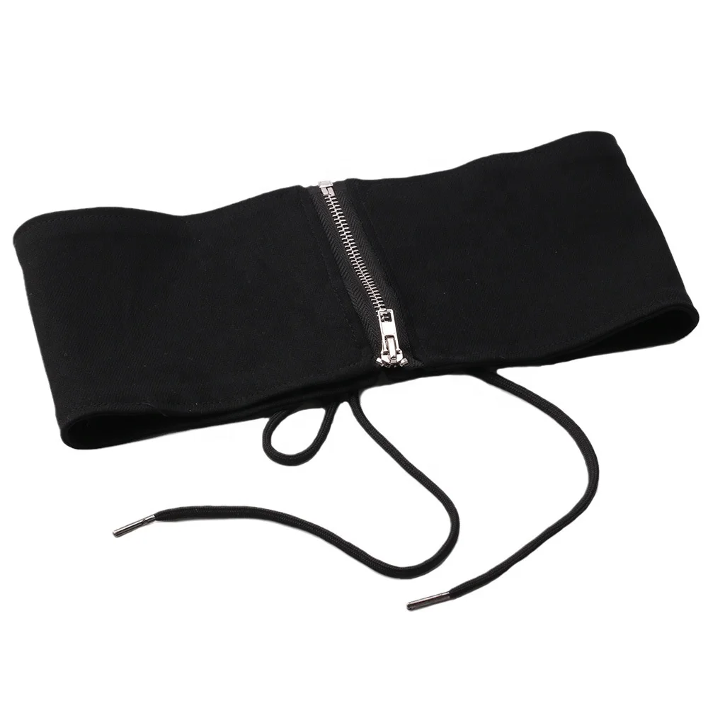 Straps Knotted Bow Wide Belts Corset Black White Elastic Women Waist Belts Ladies Waistband for Dress