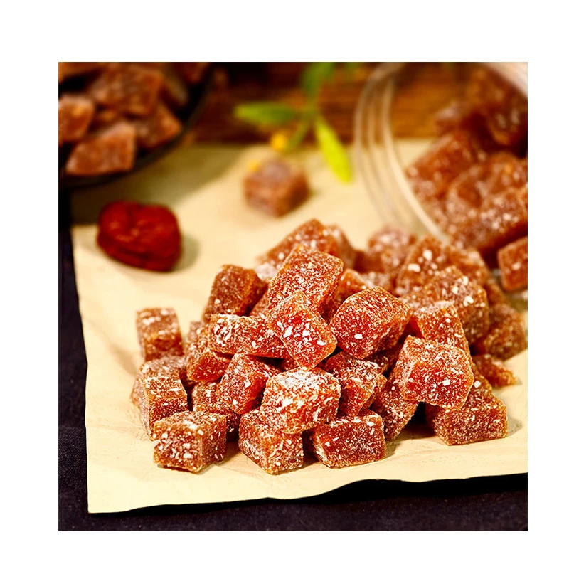 Chinese traditional Pure Handwork and natural component Ginger jelly gummy candy in darkness color and soft taste