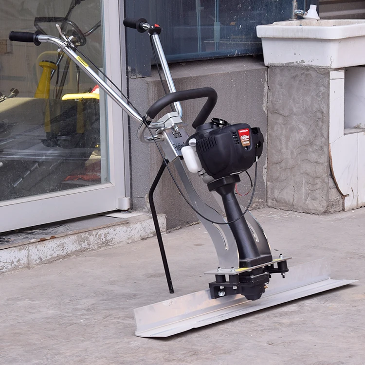 Stainless steel curved body Gasoline engine Concrete screed vibrator floor leveling machine