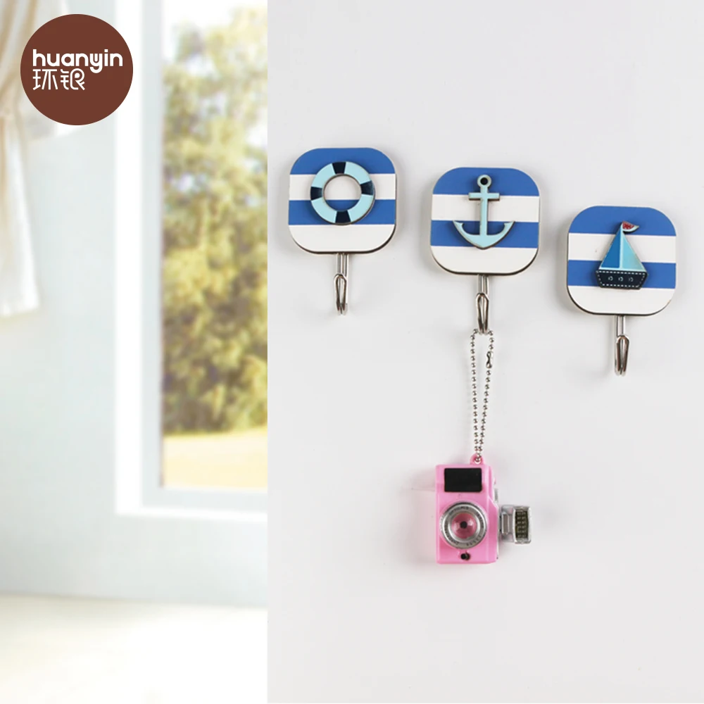 Cool decorative custom canada coastal blue boys beach wooden coat hooks