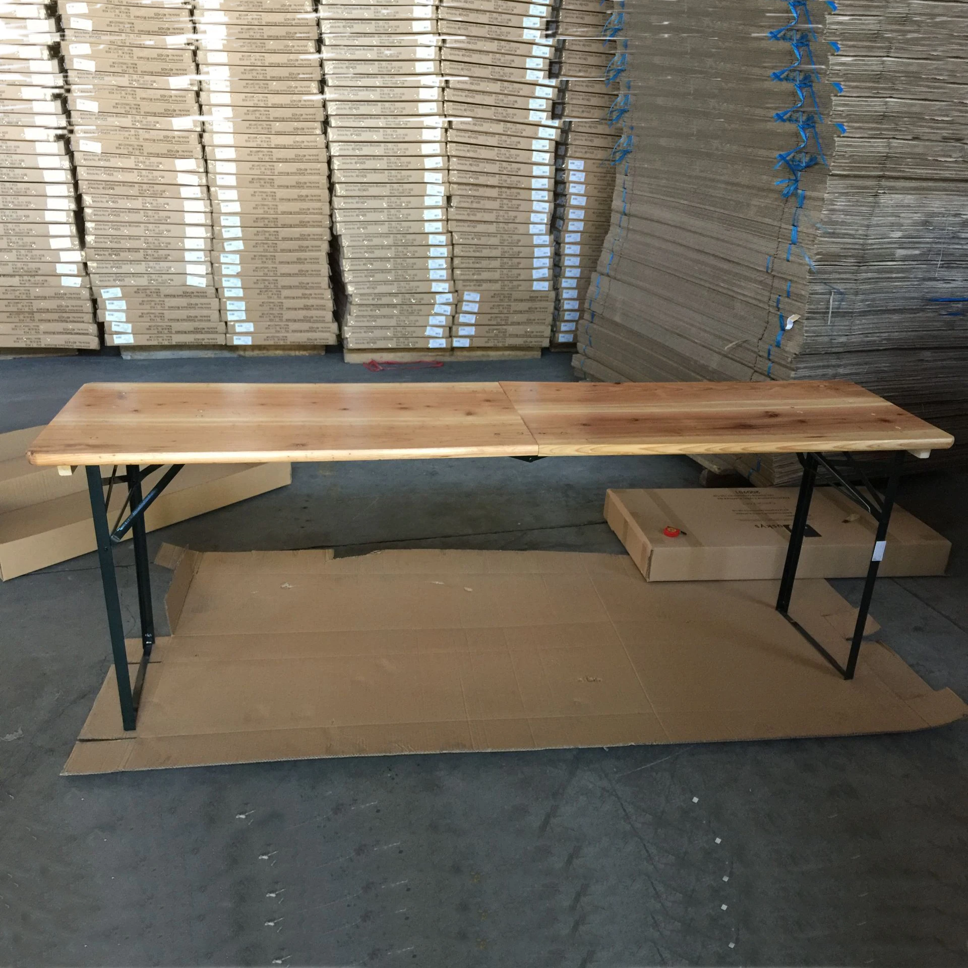 
Outdoor solid wood Beer Table and Benches 