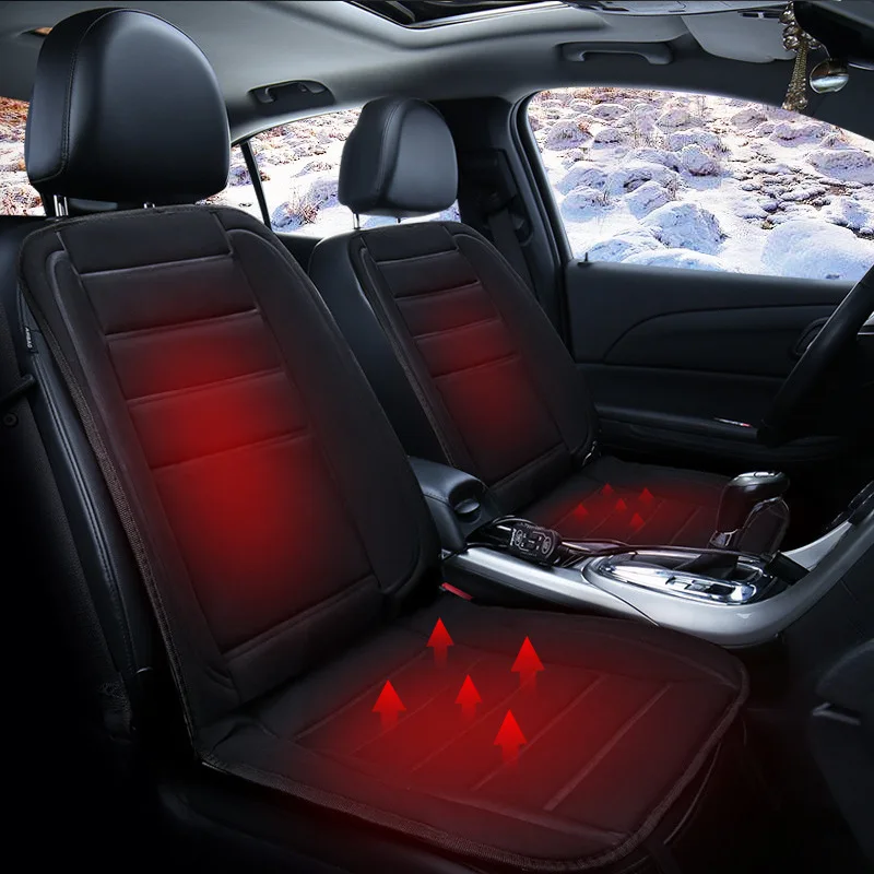 Car Heated Seat Cushion 12v Backrest Car Seat Cushion Electric Heated Winter Car Seat Cover