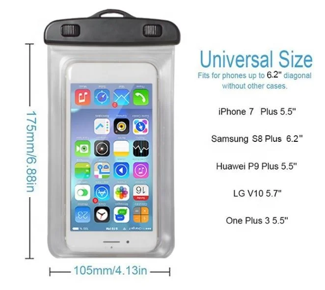 2022 Universal Water Proof PVC Mobile Phone Cases Clear Pouch Waterproof Bag,Water Proof Cell Phone Bag With Lanyard