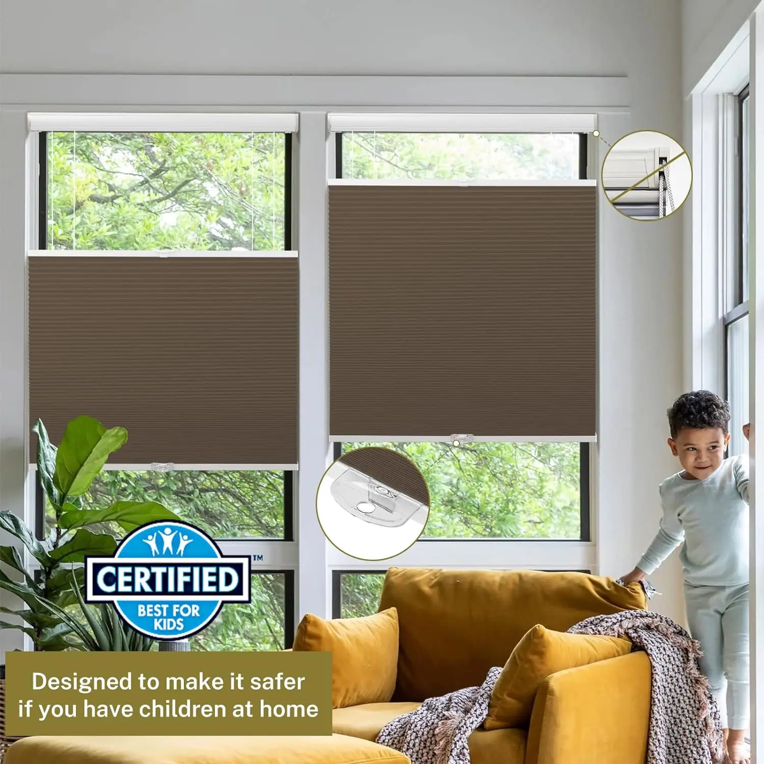 Smart Top Down Bottom Up Shades Honeycomb Blinds With Cellular Blinds Honeycomb
