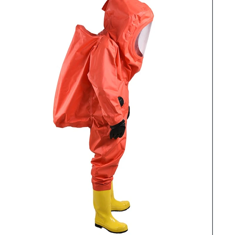 Полностью герметичная противопожарного сверхпрочный химическая защитная одежда полузакрытый малой грузоподъемности защитная одежда