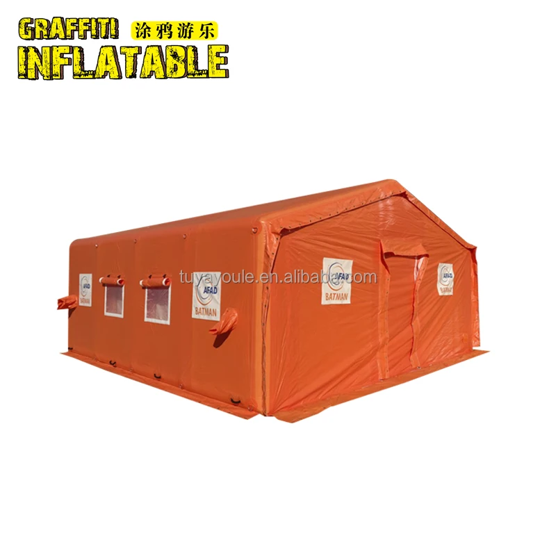 Inflatable hospital isolation medical military tent is set up quickly tents