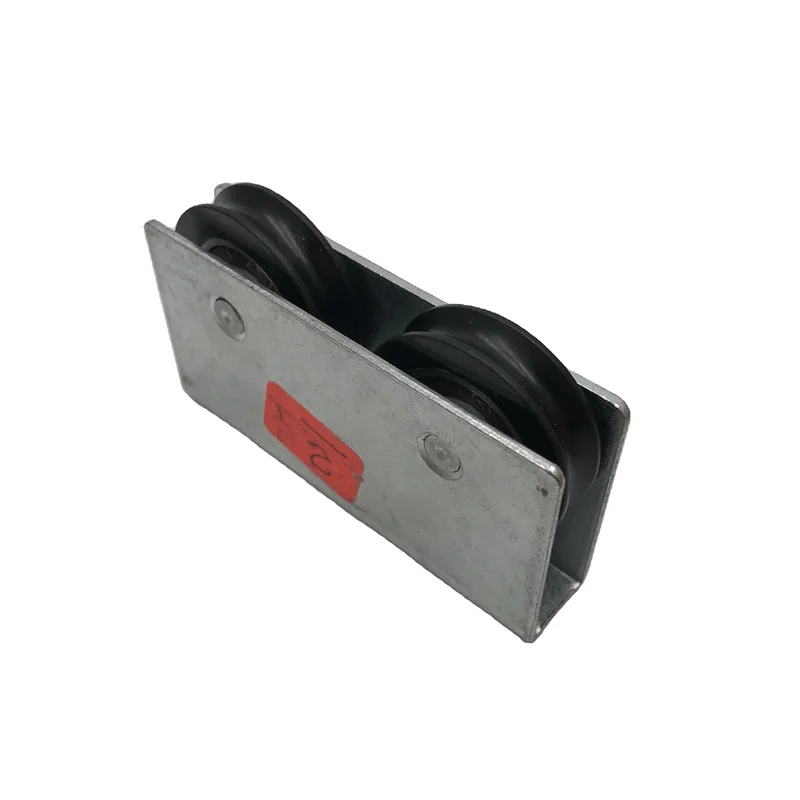 garrucha R-22 doble alta fierro con u rodamiento de ranura iron sliding window roller wheel