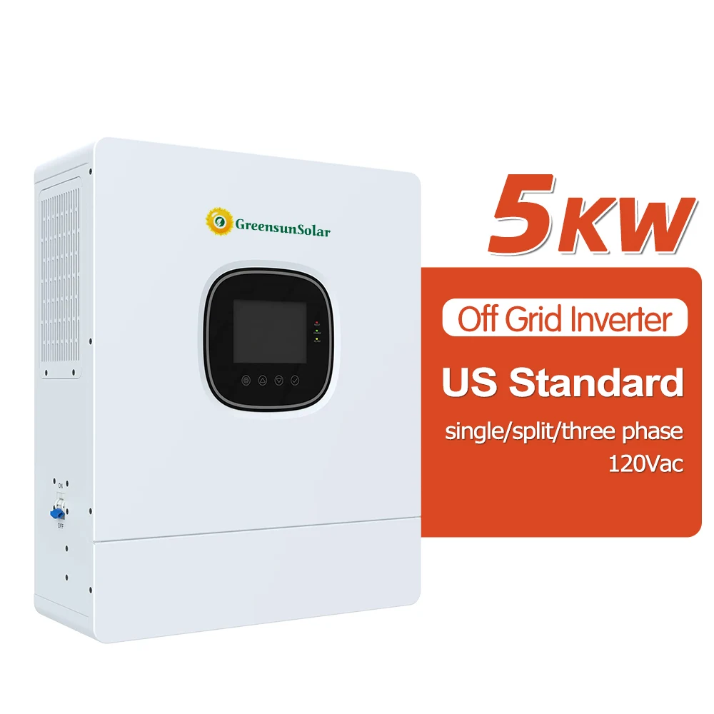 5KW single Output  Off Grid Solar Inverter 48V Pure Sine Wave Single Phase Hybrid Solar Inverter With MPPT Controller