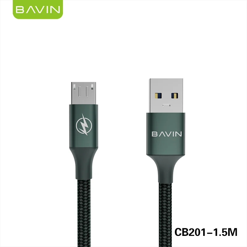 CB201 BAVIN best sellers product 1.5M  Charging Cable support 18W Braided wire USB DATA Cable