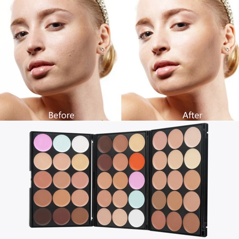 Concealer Palette Makeup 15 Color Long-lasting Foundation Face Contour Palette Concealer