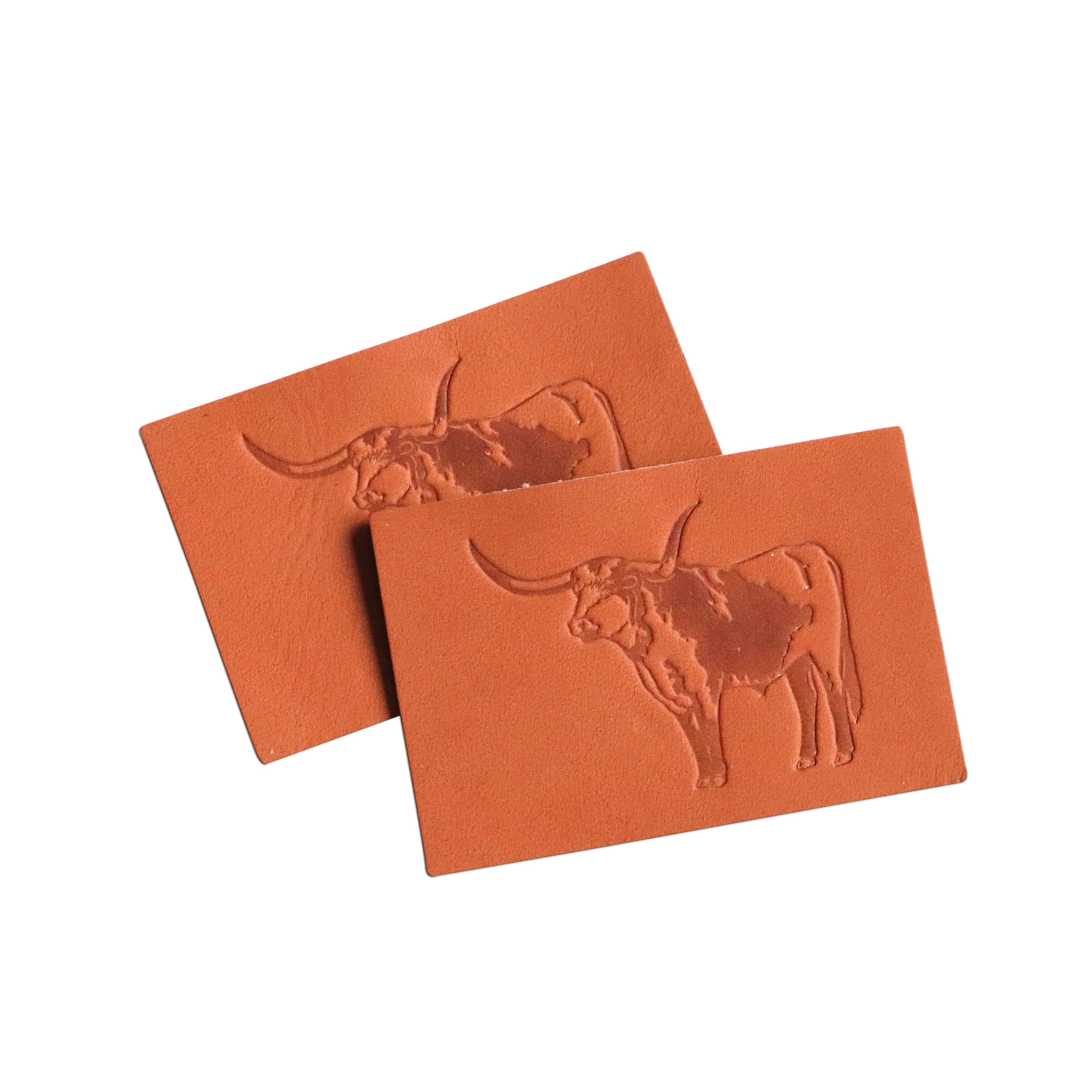 custom self adhesive backing emboss genuine leather labels new iron on real leather vegan engraver laser logo patch