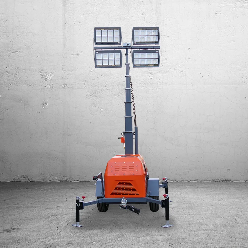Free Shipping Mobile Light Tower for Factory Construction Led Diesel Engine Light Tower Manufacturer Tower Lights for Sale