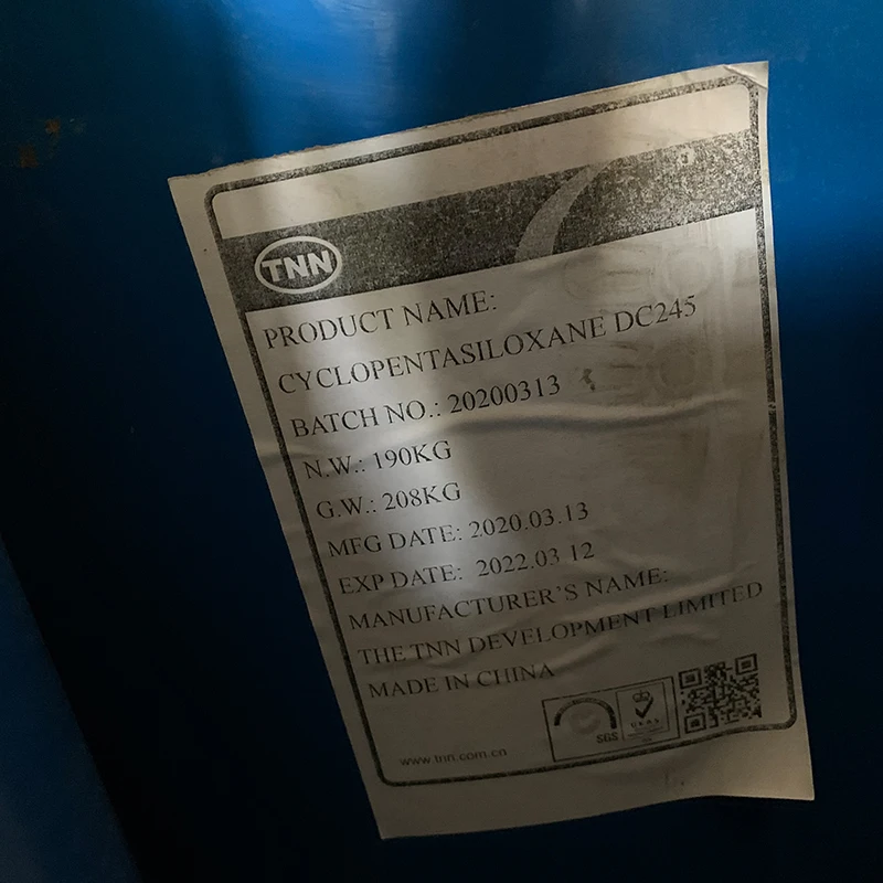 Cosmetic Materials supplier D5 Decamethylcyclopentasiloxane CAS NO 541-02-6
