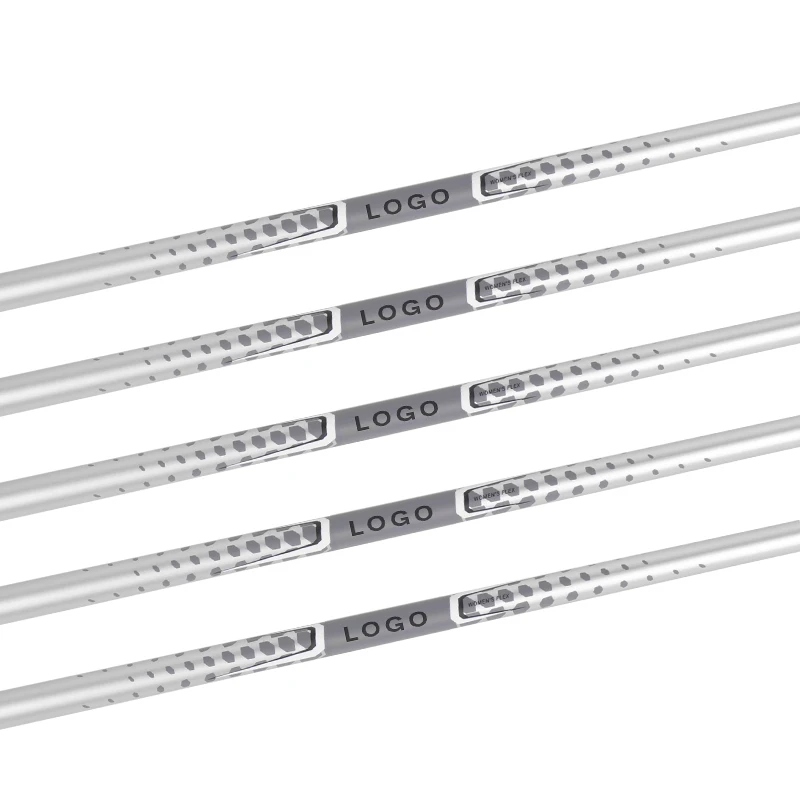 PVD Plating Silver Chrome Finished Custom Flex Unisex Golf Carbon Fiber Shaft
