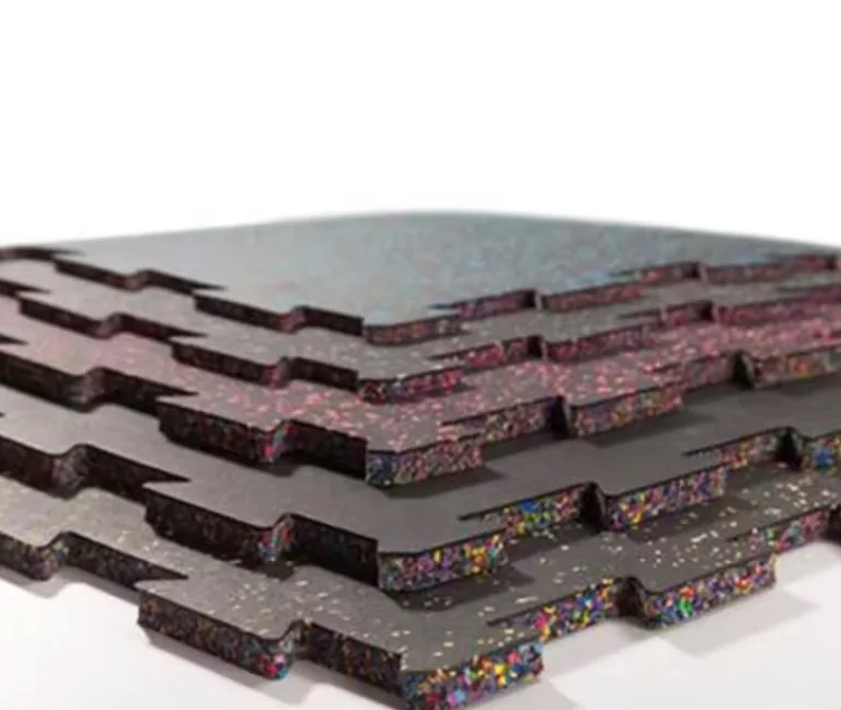 Heavy Duty Gym Floor  Shockproof Rubber Tiles Floor Mat For Fitness Equipment Black Puzzle waterproof Rubber Flooring