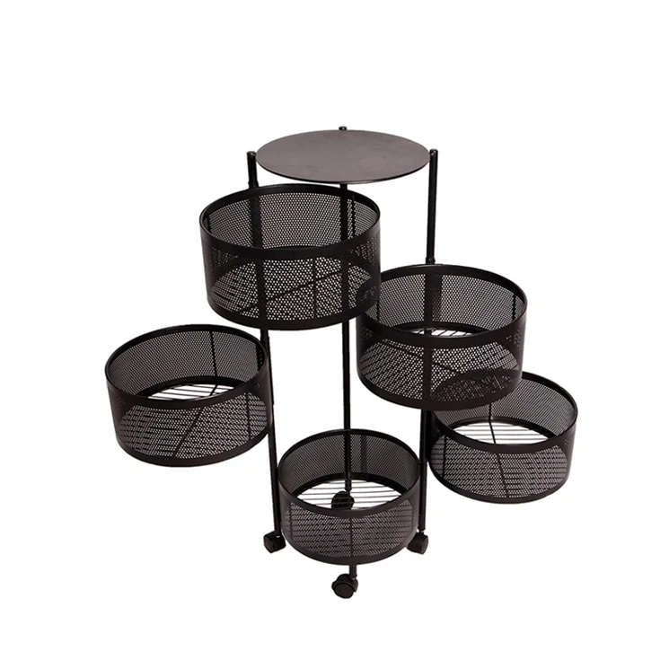 360 Shelf Slim Rotary Rack Fruit Kitchen 3 Teir Racks Swivel Home Storage Vegetable Spice Set Side Nordic Removable Shelfs