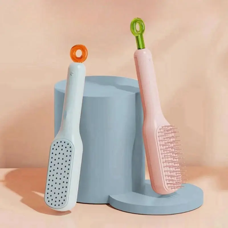 Self Cleaning Hair Brush For Woman Comb For Afro Hair Brush For Thick Hair For Home Travel Hotel