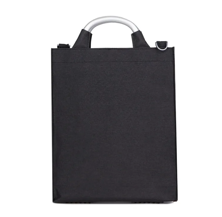 Waterproof Polyester Men Zipper Document Messenger Bag 14 Inch Laptop Sleeve Shoulder Business Backpackag