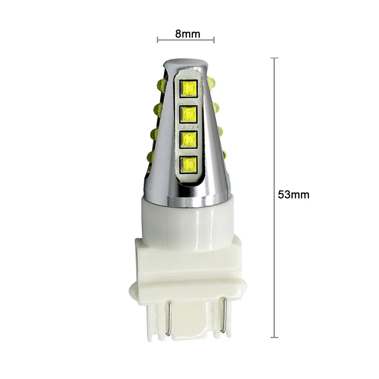 1157 BAY15D P21/5W LED Brake Light Shorter Size 360 Bulb 12V 24V T20 T25 7443 3157 LED Stop Light Red Blue Yellow Auto Led Lamp