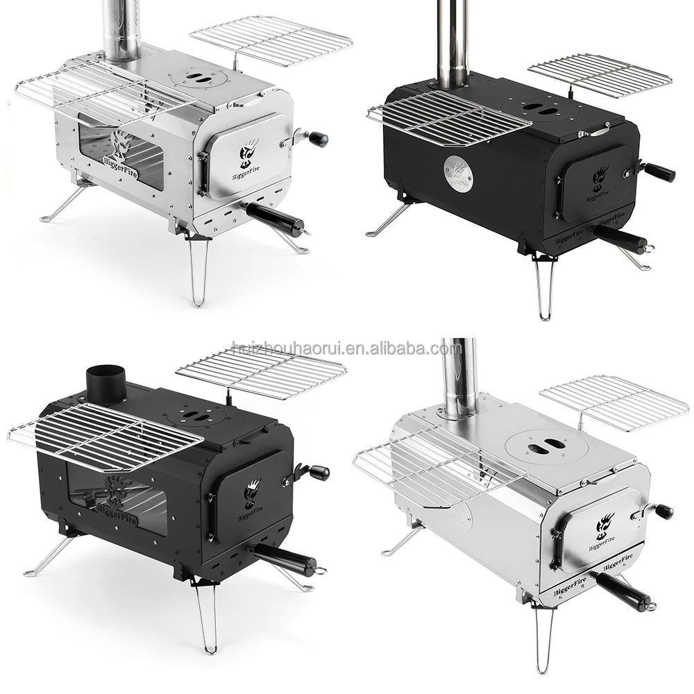 New Eco-friendly High Efficiency Portable Charcoal Wood Chip Burning Tent Stove For Outdoor Camping Cooking