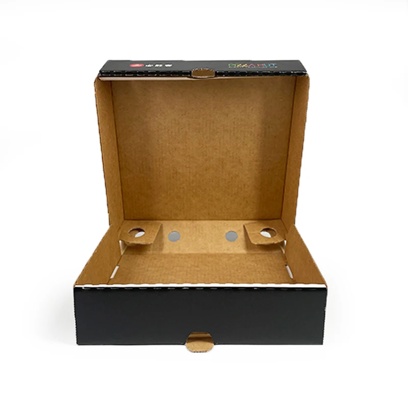 Reusable Wholesale Corrugated Paper Frozen Pizza Boxes 12 Inch Carton Delivery Pizza Packaging Box Custom Logo With Window
